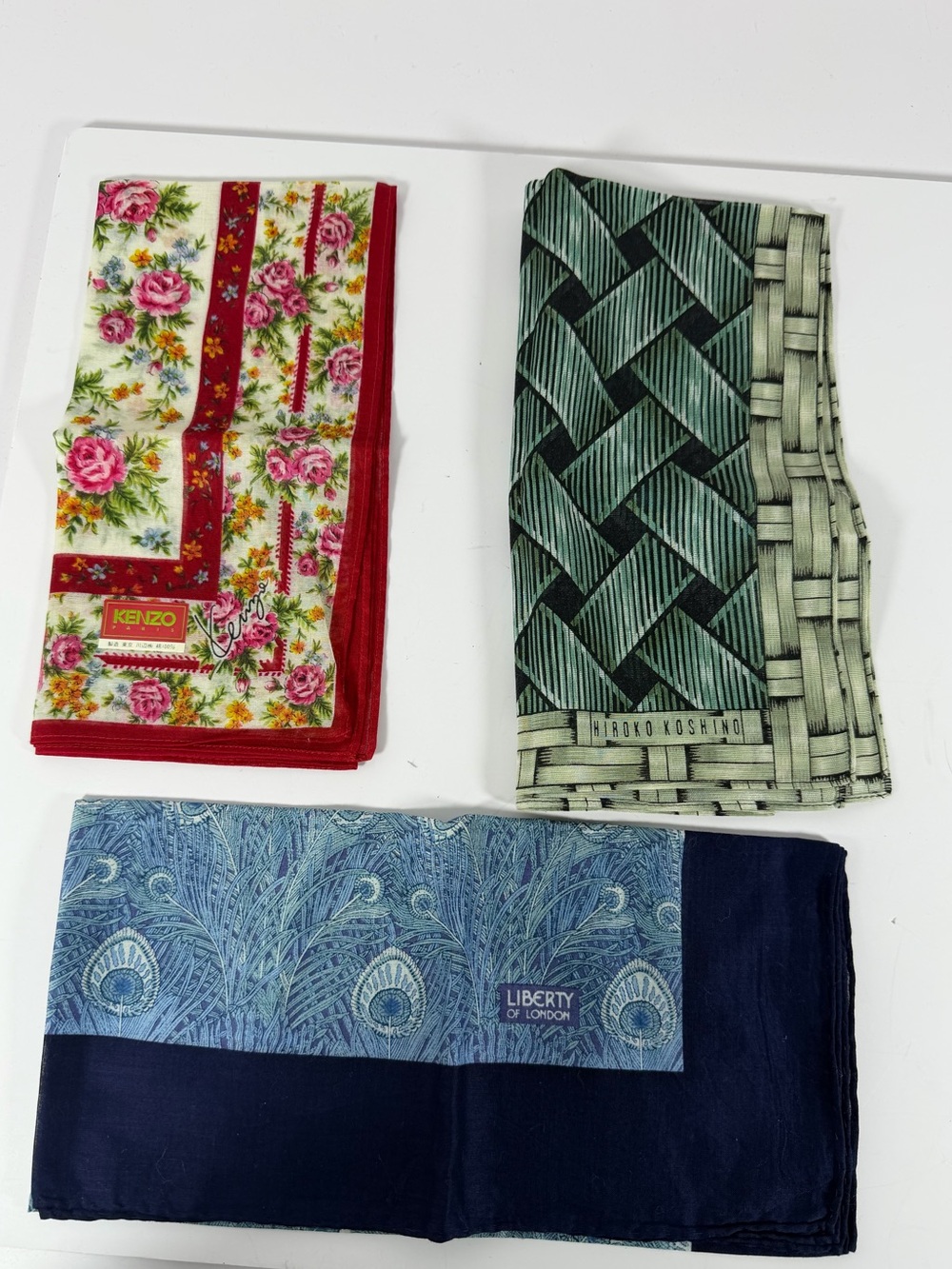 Designer Cotton Handkerchief Scarf Buyer Choice Kenzo Liberty Hiroko Koshino